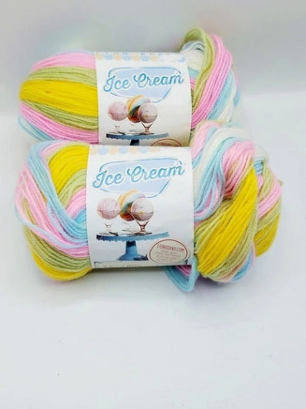 Lion Brand Ice Cream Yarn - Tutti Frutti Multicolor Yellow